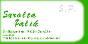 sarolta palik business card